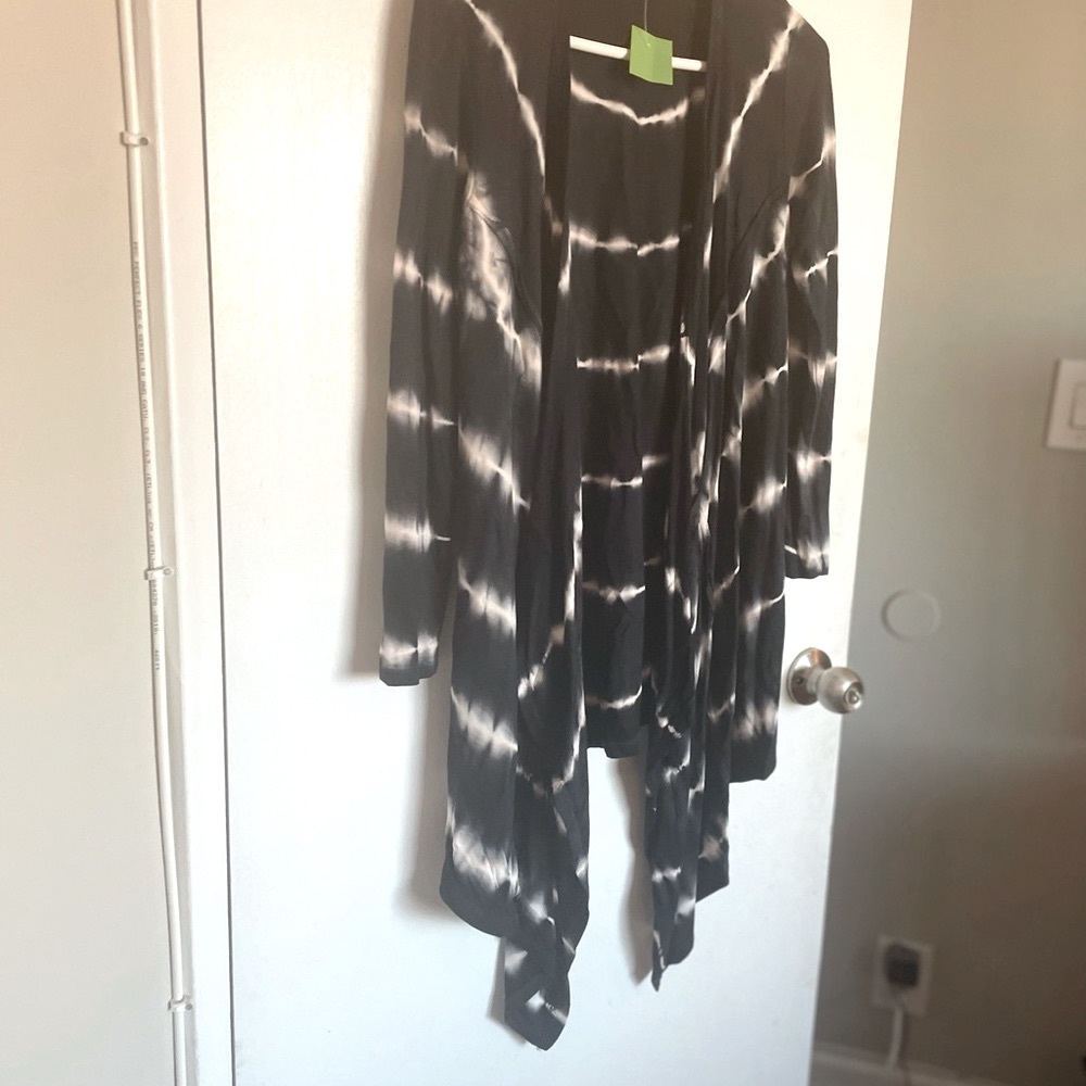 Context Striped Tie Dye Open Front Cardigan - Size S - Picture 3 of 12